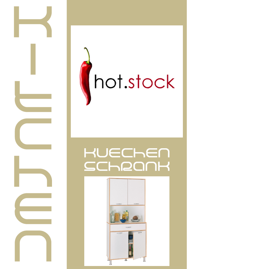 Hochschrank COOKY 4047 Küchenschrank Küchenregal Schrank Buffetschrank